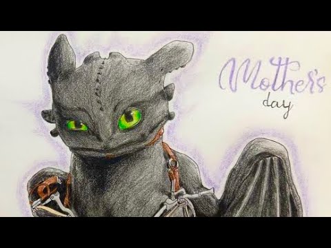 Drawing Toothless from How to Train Your Dragon