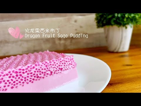 布丁  火龙果西米 无色素 Dragon Fruit Sago Pudding