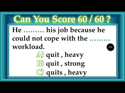 60 Test - Grammar | Mixed Tenses Quiz - English Grammar Quiz | No.1 Quality English