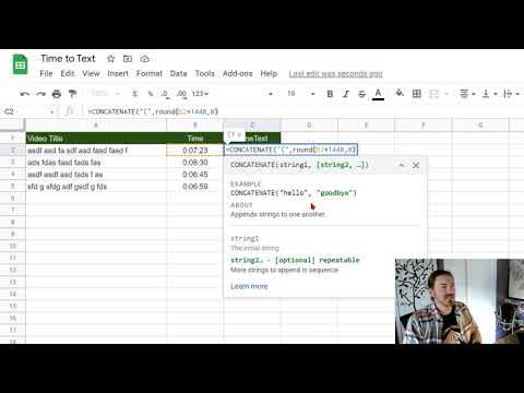 In Google Sheets, Round a Unit of Time into a Text-friendly Display of Minutes