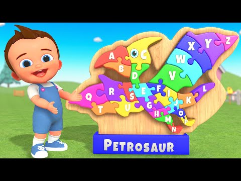 Learn Alphabets with Pterodactyl Dinosaur Wooden Puzzle | Fun Educational Videos For Kids