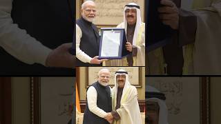 PM Modi conferred with The Order of Mubarak the Great in Kuwait | #shorts