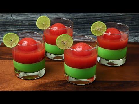 Do you have watermelon? Make the delicious simple and beautiful dessert!