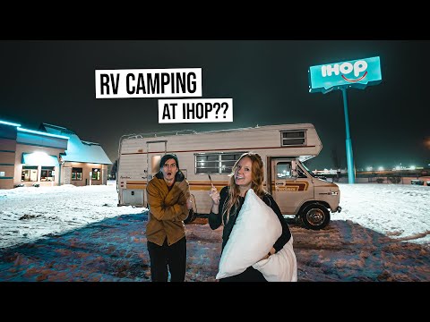 Overnight RV Camping… in an IHOP Parking Lot??… IN WINTER??