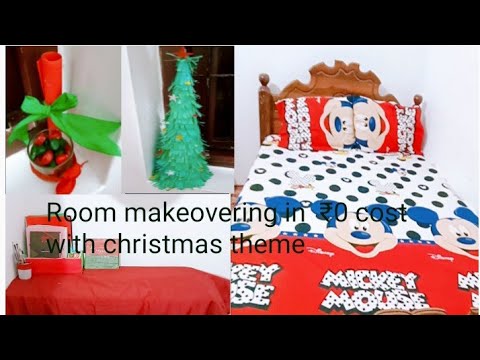 Room makeovering with christmas theme in malayalam / simple christmas crafts