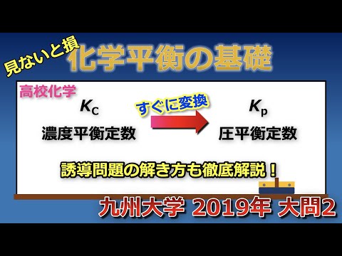 【京大院卒が独自解説】この動画で化学平衡の基礎を固めよう！（誘導問題のポイント付き）（九州大学 2019年 大問2）