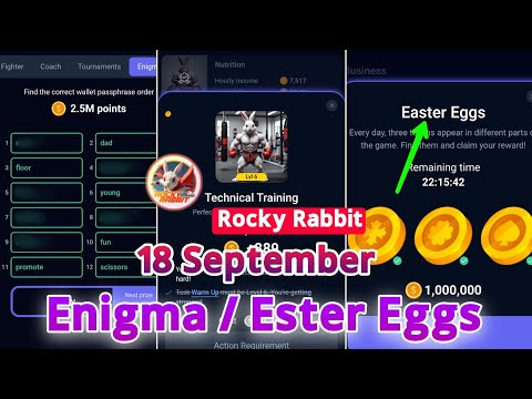 Rocky Rabbit Enigma Today || Rocky Rabbit Ester Eggs Today