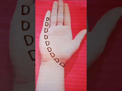 D letter easy simple mehndi design trick for begginers #mehndi #youtubeshorts #shorts #viral