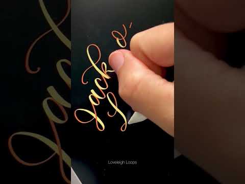 "Jack O Lantern" Flourished iPad Calligraphy Quote #ASMR #letteringchallenge #ipadlettering