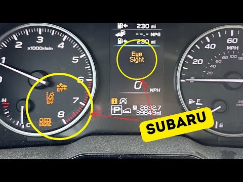 Check Engine plus Eyesight Off in Subaru vehicles