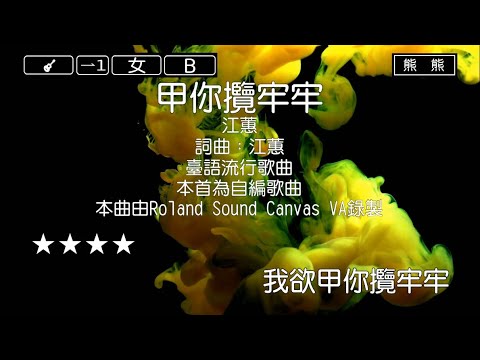 甲你攬牢牢--江蕙(Karaoke伴奏)