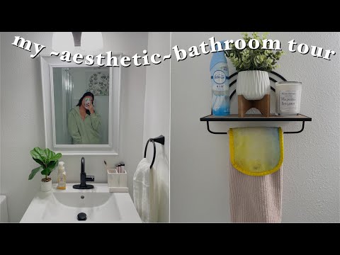 my aesthetic bathroom tour!! | bathroom organization ideas!