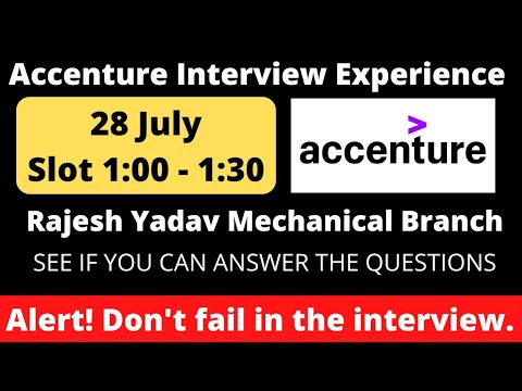 Accenture Interview 28 July  | Repeated Questions Technical and HR Questions asked in interview