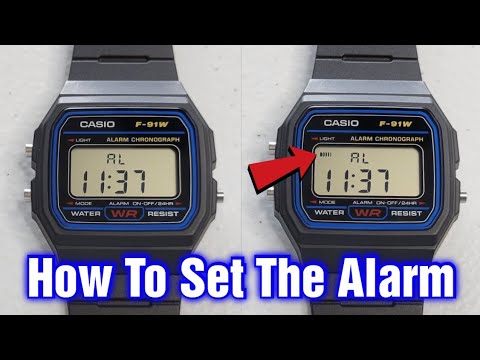 Casio Watch F-91W-1CR – How To Set Alarm + Sound Test