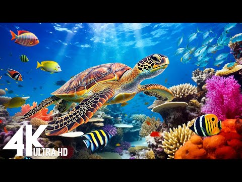 Ocean 4K - Sea Animals for Relaxation, Beautiful Coral Reef Fish in Aquarium(4K Video Ultra HD) #2