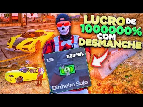 FIZEMOS UM GRANDE LUCRO no DESMANCHE com MOD MENU GTA RP