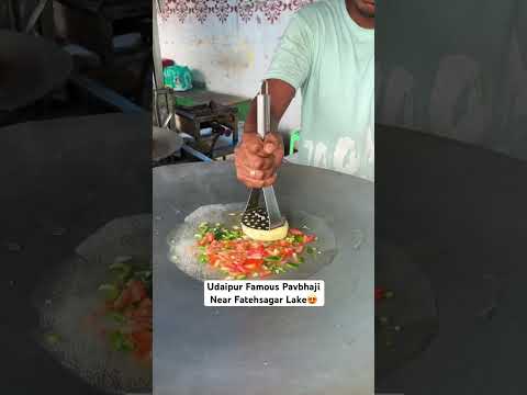 Udaipur Famous Pavbhaji At Fatehsagar 😍 #fatehsagarlake #trending #streetfood #pavbhaji #shorts