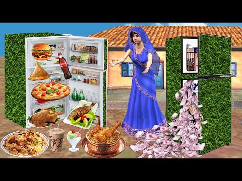 Magical Grass Fridge Chicken Biryani Pizza Money Hindi Kahani Hindi Moral Stories Funny Comedy Video