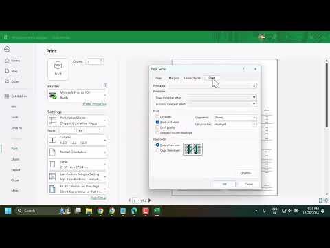 Printing in black and white when selecting the colour printer in Excel