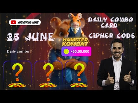 hamster combat daily combo card | hamster combat daily cipher code today 23 June #viral #video