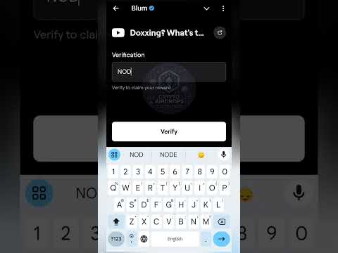 🪙Blum YouTube task Doxxing? What's that? #blumairdrop #blum #tap2earn #easyairdrops #crypto #airdrop