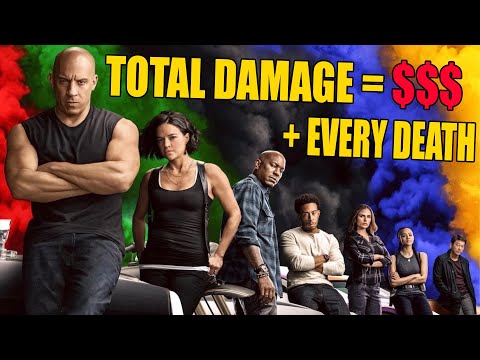 How much damage was caused in Fast and Furious 9? (Millions)