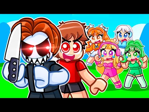 Using FAKE MURDERER Hacks In Roblox MM2 With MY CRAZY FAN GIRLS...