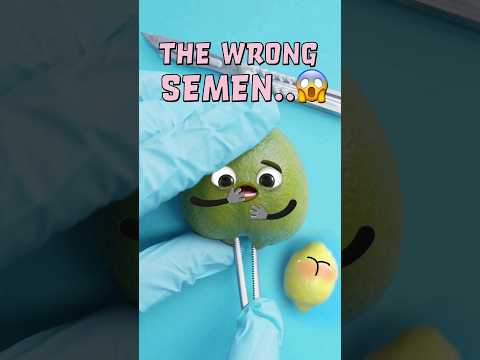 Wrong baby gets implanted😅 - Lime fruit surgery🍋 #asmr #cute #shorts