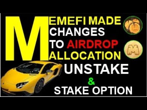 Breaking: Memefi Made Changes To Airdrop Allocations || Stake and Unstake Option Available