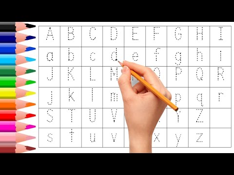 Alphabet | ABCD | ABC Song | Kids Rhymes | Collection For Writing Along Dotted Lines For Toddler 123