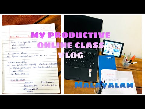 My Productive Online class vlog || How to focused in class || Malayalam