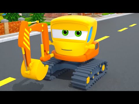 Excavator Helps Little Truck | Motorville - Car Cartoon for Kids