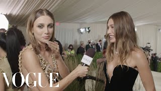 Hailey Bieber on Her Classically Sexy Met Gala Look | Met Gala 2021 With Emma Chamberlain | Vogue