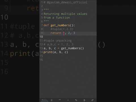 How To Return Multiple Values From a Python Function | Python Tips & Tricks! #pythontips #python