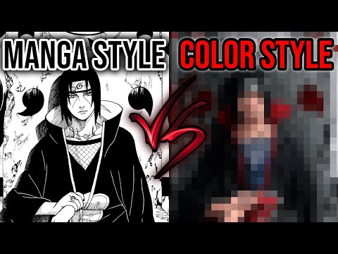 Drawing UCHIHA ITACHI in 2 STYLES [Manga VS Color]