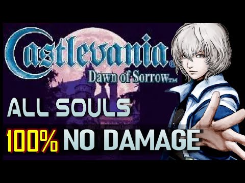 Castlevania: Dawn of Sorrow - 100% No Damage Completion Run (ALL SOULS / HARD MODE)