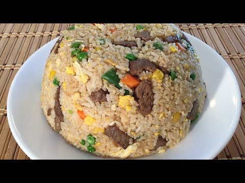 How To Make Beef Fried Rice-Chinese Restaurant Food Recipes