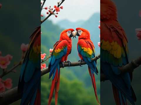 💞 Lovely Bird Pairs | 🐦 Nature’s Love Story in Flight 💕🌿