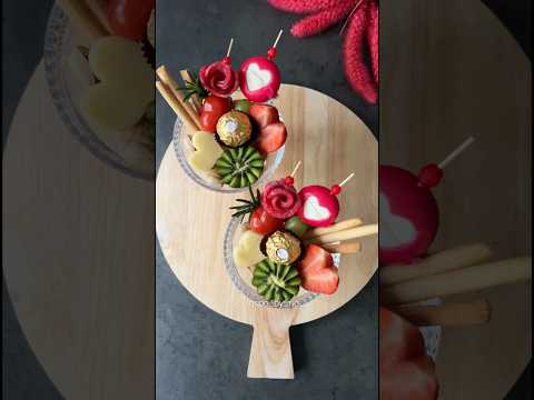 Individual Cocktail Charcuterie Inspo for Valentine 🌹 #shortsvideo #tutorial