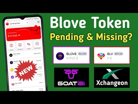 Blove coin - BLV token - Goat ai - Xchangeon All New Updates ! Blove pending & missing issue?