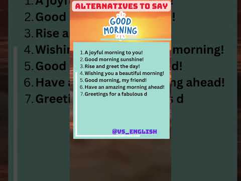 10 Different ways to say Good Morning | English greeting #goodmorning #greetings  #shorts VS ENGLISH