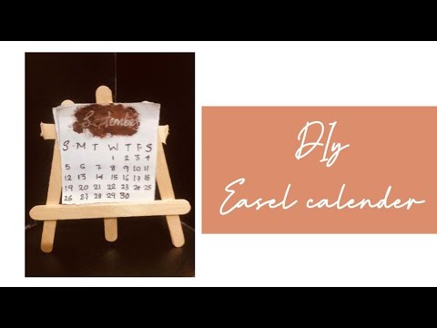 DIY EASEL CALENDAR || CUTE TINY CALENDAR ||DESK DECOR ||#shorts