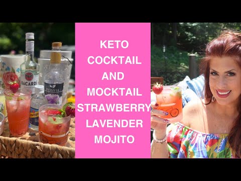 KETO COCKTAIL MOCKTAIL STRAWBERRY LAVENDER MOJITO