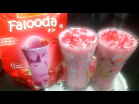 Falooda #strawberry falooda #bakers falooda mix recipe #falooda recipe in telugu #strawberry recipes