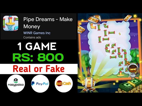 Play game with earn 800 | pipe dreams - make money | real or fake | withdraw Easypaisa | pipe dreams