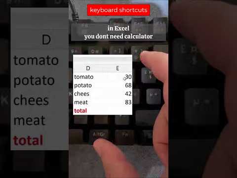 Excel sum keyboard shortcuts tricks #computer #windows #keyboard #tricks