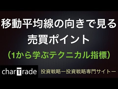 [動画で解説] 移動平均線の向きで見る売買ポイント（1から学ぶテクニカル指標）