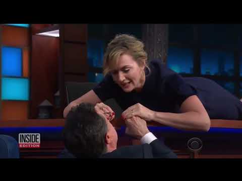 "Kate Winslet recreates Titanic Scene" Interview With Stephen Colbert