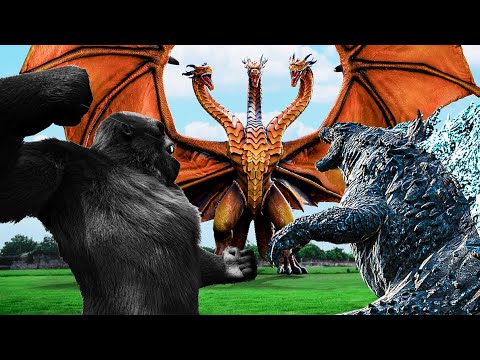 King Ghidorah VS Godzilla | The Best of Movie 2024 | Jurassic Park Fan-Made Movie | Dinosaur #747