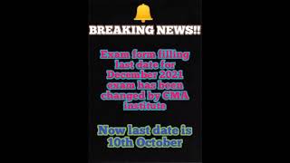 BREAKING NEWS FOR ALL CMA STUDENTS REGARDING DECEMBER EXAMS|| #LEARNING #cmaexams  #shorts #ytshorts